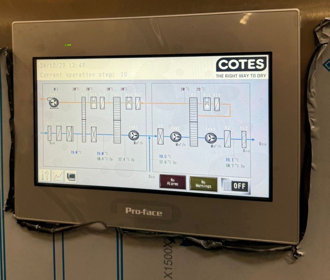 Cotes touch display for easier controlling and setting.